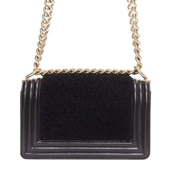 Chanel Boy Small Shearling Leather Gold CC Push Lock Chain Flap Bag - Picture 4 of 6